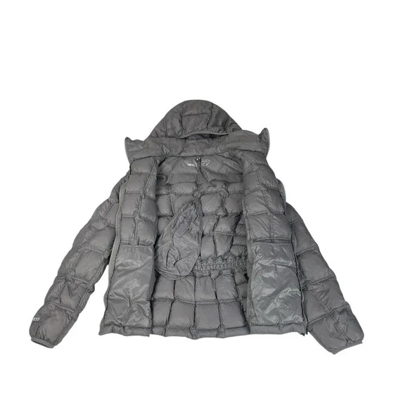 ZeroXposur Women's Large Gray Packable Puffer Jacket Hooded Lightweight Winter - Picture 8 of 11
